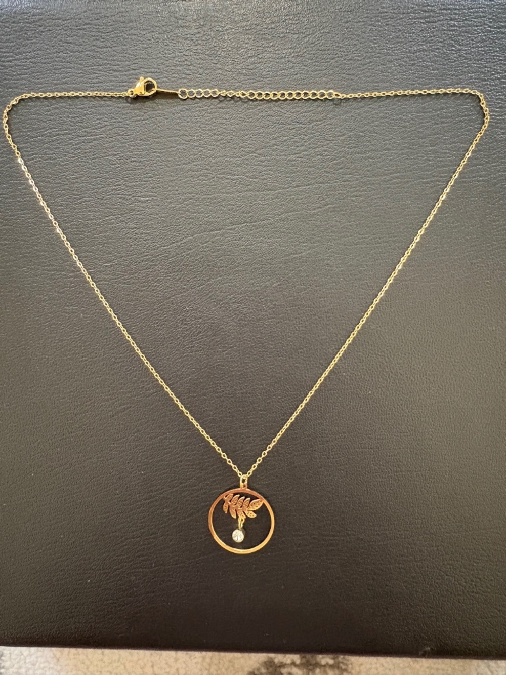 Gold Fern Leaf Pendant Necklace- Anthropologie